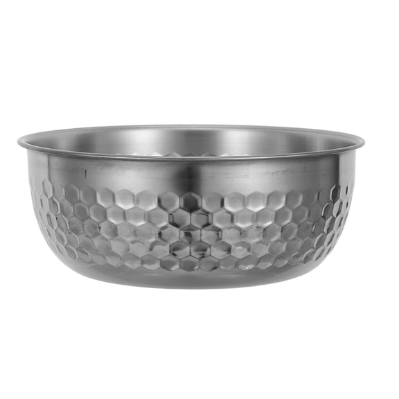 STRANDCHIC Hammered Dish Bowl Stainless 7.5 Steel Inch Deep Dog Feeding
