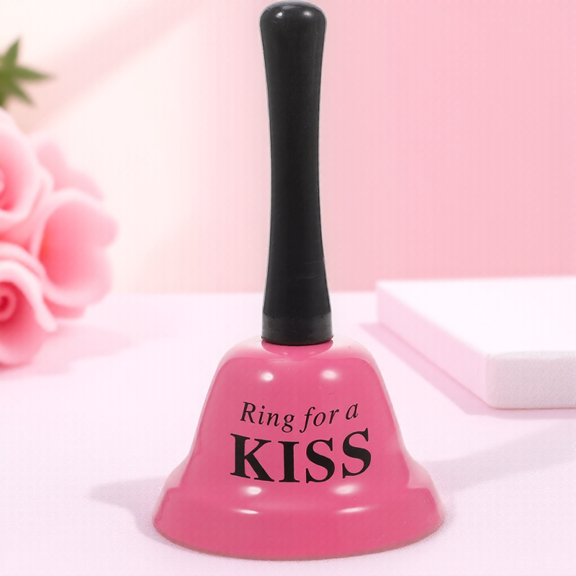 STRANDCHIC Rosy Metal Bell Hand Held Ringing Bell for Party and Bar Service