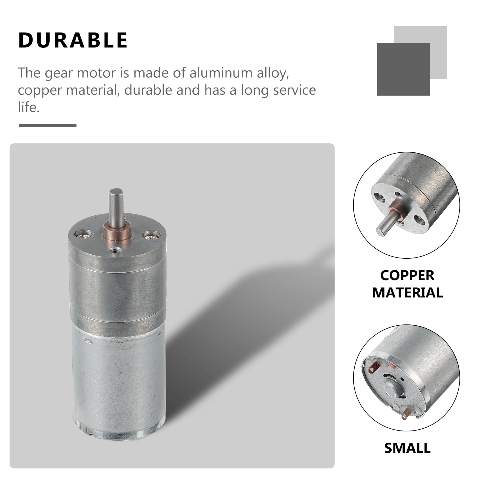 STRANDCHIC High Torque Micro Automotive Motor Silver Aluminum Copper ...
