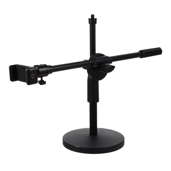 STRANDCHIC Metal Phone Stand for Recording with 360 Degree Rotation Overhead Phone Mount for Desktop Use