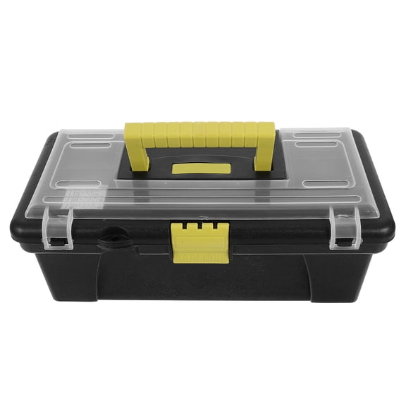 STRANDCHIC Black Household Tool Storage Case with Premium ABS Material and Secure Buckle Closure