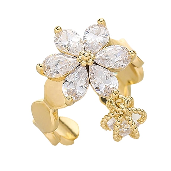 STRANDCHIC Cuff Rings for Women Fingers Novel Design Golden 1Pack