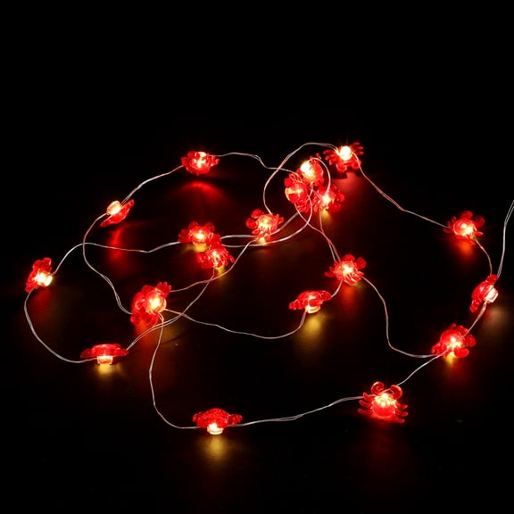 STRANDCHIC LED Copper Wire Light String Red Plastic Decorative Lighting 1Pcs