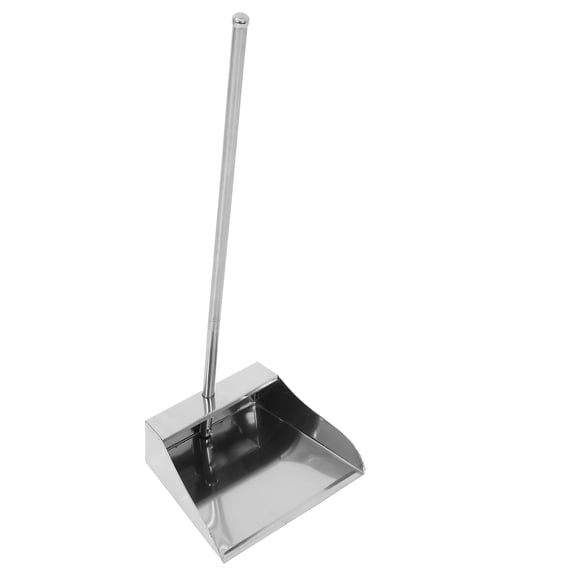 STRANDCHIC Plated Silver Stainless Steel Dustpan Ergonomic Design Home Use Durable