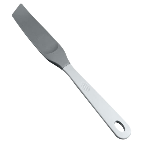 STRANDCHIC Metal Spreader Spatula with Grey Silicone Handle, Ergonomic Kitchen Tool for Restaurant and Home Use, 1 Piece