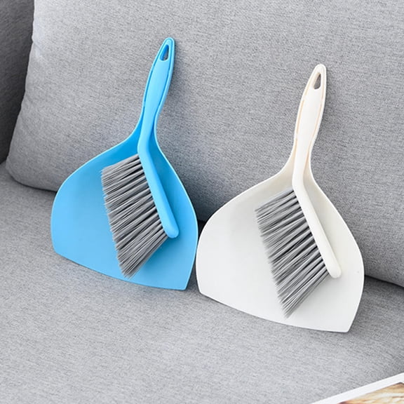 STRANDCHIC Mini Cleaning Broom and Dustpan Set PP Compact Desktop Cleaning Kit for Home Office Use 1 Set
