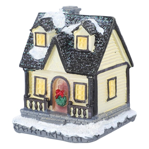 STRANDCHIC Miniature House Kit Resin Christmas Small House Home Decoration Craft 1 Piece