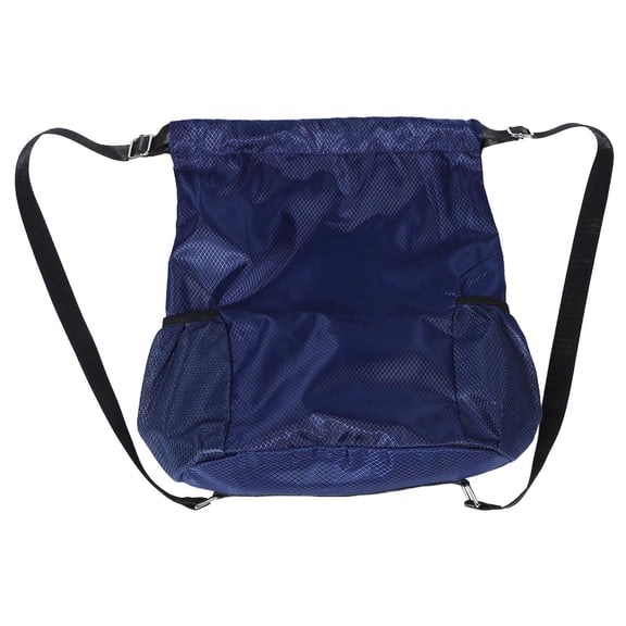STRANDCHIC Dark Blue Drawstring Backpack Large Capacity Sports Bag with Dual Shoulder Straps