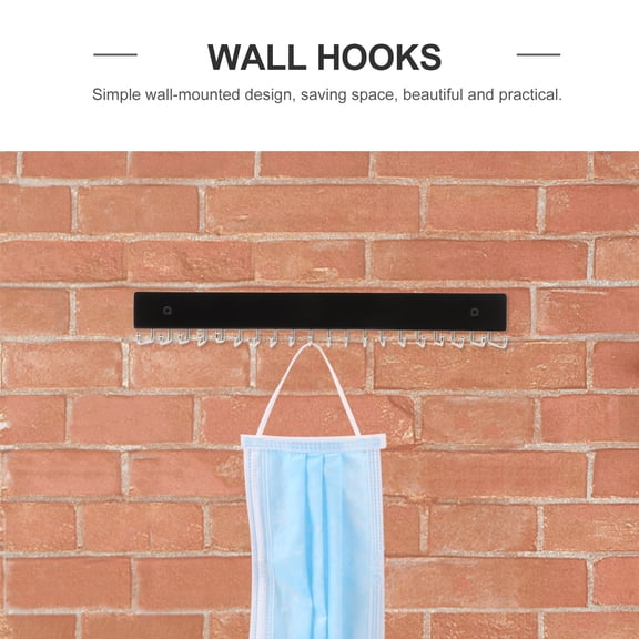 STRANDCHIC Minimalist Wall Mounted Tie Rack Hanging Belt Rack Wood Accessory Organization for Women 1Set