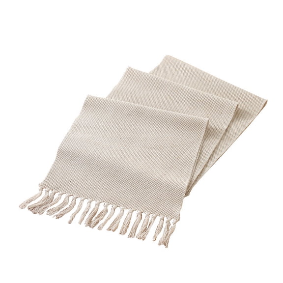 STRANDCHIC Simple Nordic Cotton Table Runner with Tassels for Home and Restaurant