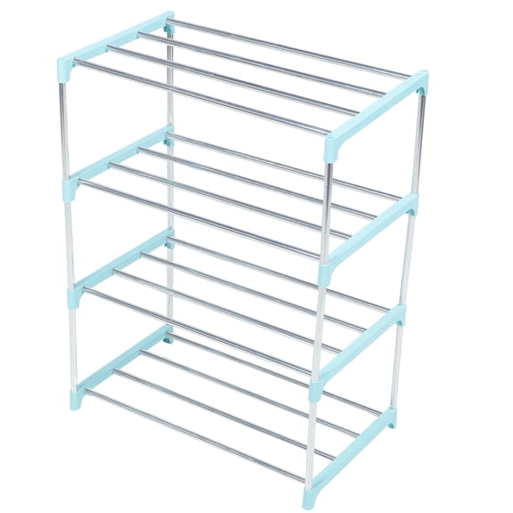 STRANDCHIC Minimalist Shoe Rack Blue Easy to Move Shoe Sorter for Families 1Pcs