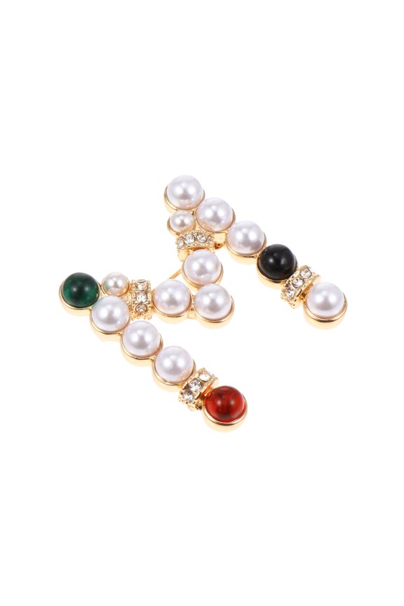 Multi-Purpose Alloy Brooch Pin with Stylish English Letter Design for Party, Wedding, and Everyday Decoration