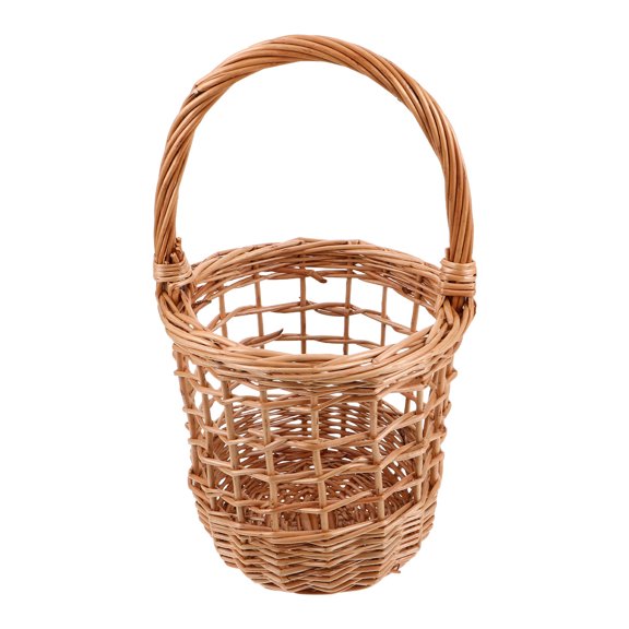 STRANDCHIC Natural Willow Woven Kitchen Basket with Handles for Efficient Vegetable and Fruit Storage