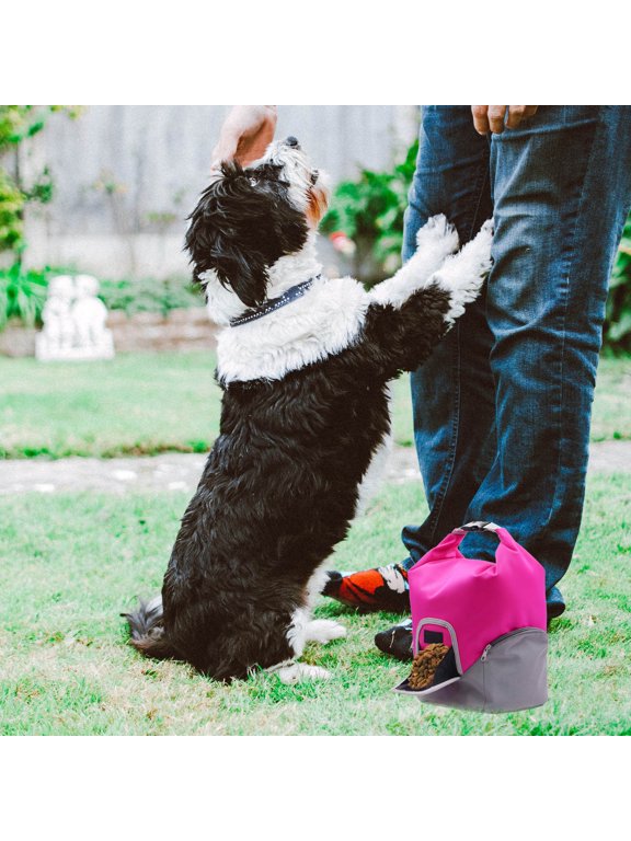Outdoor Pet Food Storage Bag, Portable Shoulder for Snacks and Walking Supplies