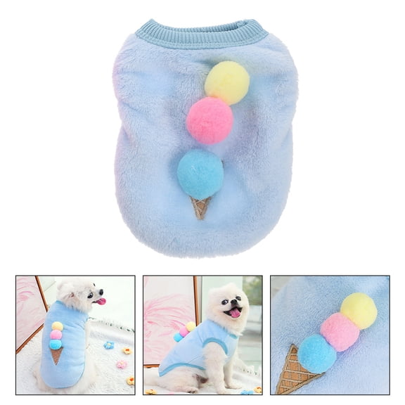 STRANDCHIC Pet Cat Clothes Coral Fleece Soft Warm Sky Cat Apparel 1 Piece Comfortable Fit