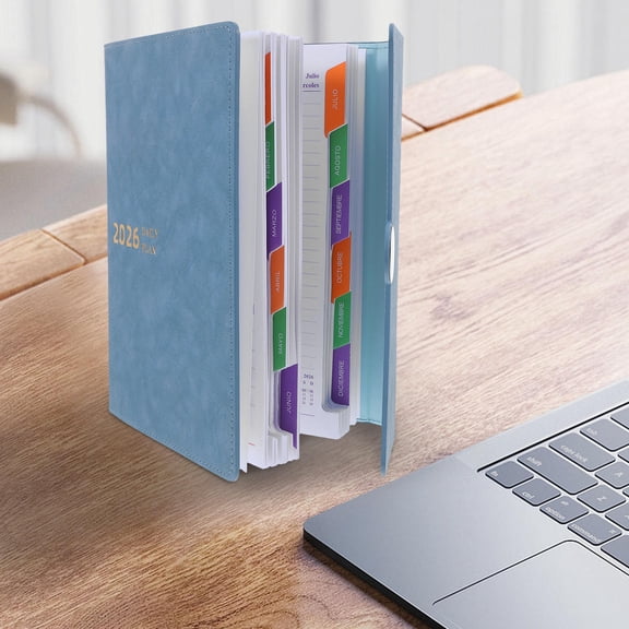 STRANDCHIC Personal Planner Notebook PU Monthly Index for Writing Sky Blue