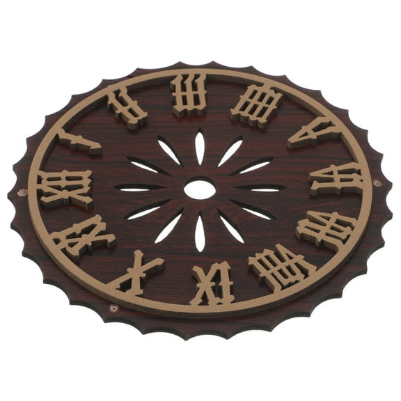 STRANDCHIC Elegant Design Clock Dial Round Plastic Clock Face Replacement for Diy Repair 1Pack