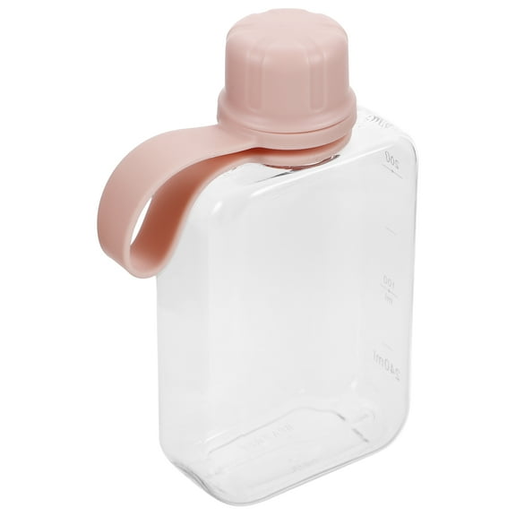 STRANDCHIC Slim Lightweight Plastic Flask for Liquor and Beverages with Leakproof Cap