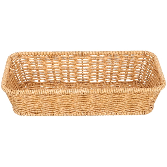 STRANDCHIC Plastic Rattan Basket for Storage and Organization, PP Material, 1 Set Perfect for Bedroom and Home Use