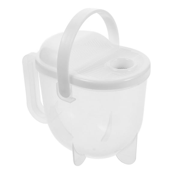 STRANDCHIC Multifunctional Kitchen Rice Strainer Bowl with Handle and Lid for Home Use
