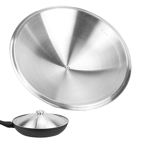STRANDCHIC Lid for Frying Pan Pan Lid Silver Lightweight for Home Users 1Pack