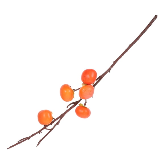 STRANDCHIC Realistic Orange Persimmon Branch for Flower Arrangements and Home Decor Made of Iron Wire 29.5 inches
