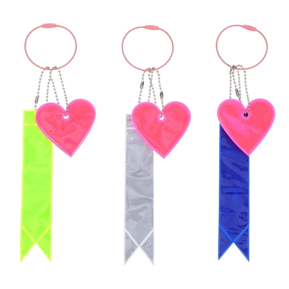 STRANDCHIC Reflective Bike Accessories Assorted Color PVC Ribbon Shape Durable Cycling Gear 3Pcs