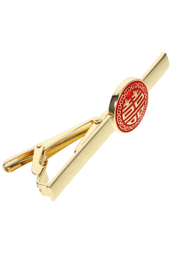 Round Tie Clip Golden Copper for Graduation Party 1Pack