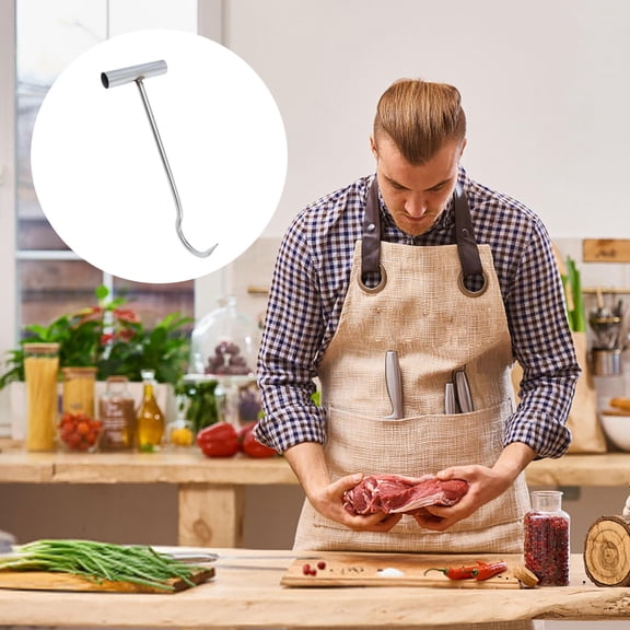 STRANDCHIC Rustproof Stainless Steel Meat Hook T-Shape for Hanging and Drying Meat Tools