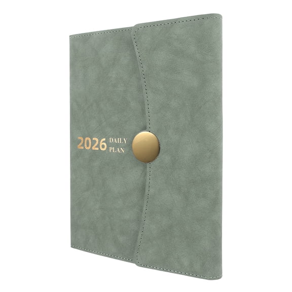 STRANDCHIC Portable Olive Green Planner Journal with PU Cover, Monthly Index, and Writing Pages for Organization