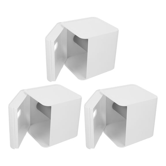 STRANDCHIC 3Pcs White Tissue Paper Storage Box with Sturdy Plastic for Living Room Use