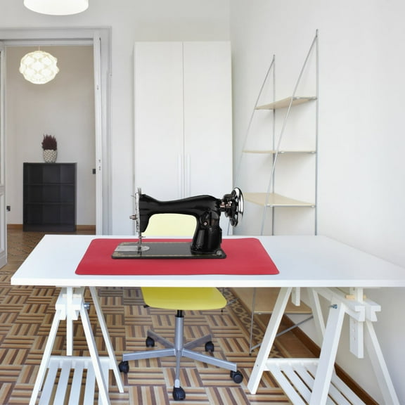 STRANDCHIC Red PVC Sewing Machine Mat with Non- and Reduction for Durability