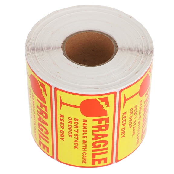 STRANDCHIC Caution Fragile Label Red Copper Sticker 1000 Pieces