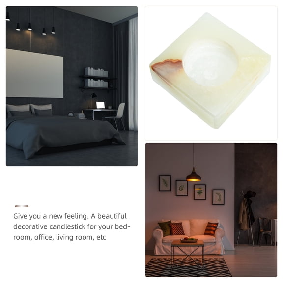 STRANDCHIC Elegant Marble Candle Holder for Romantic Weddings, Festivals, Home Decor, and Special Occasion Ambiance