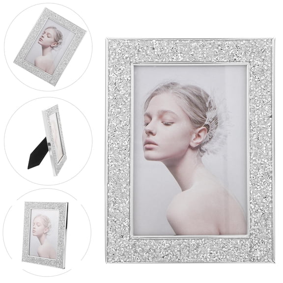 STRANDCHIC Small Picture Frame Metal Electroplating Glass Picture Frame for Wedding Photos 1Pack