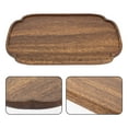 thumbnail image 1 of STRANDCHIC Japanese Style Brown Wood Snack Serving Tray 1-Pack for Kitchen, Dining, and Entertaining, 1 of 8