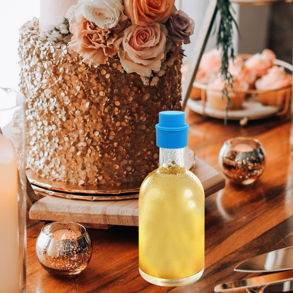 STRANDCHIC Reusable SkyBlue PP Bottle Stoppers for Soda Can Lid Easy Carry for Beverage Drinkers 1.8×1.7×1.7in