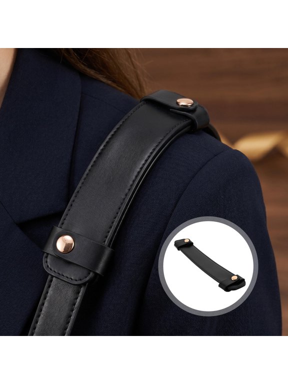 Soft Padded Shoulder Strap Pad for Tote Bag Black Non Slip Comfortable Cushion for Handbags