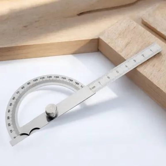 STRANDCHIC Stainless Steel Two Arm Angle Finder Ruler with Detachable Rotary Measure Goniometer