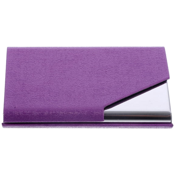 STRANDCHIC Stainless Steel and PU Business Card Case Green Portable Card Holder for Neat Office Organization