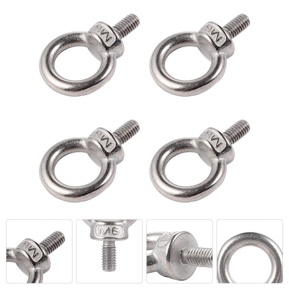 STRANDCHIC 4Pcs Stainless Steel Eye Bolts for Lifting in Boat Industry
