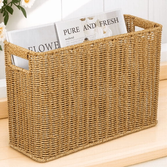 STRANDCHIC Storage Baskets Woven Magazines Coffee Decorative Storage 1Pcs for Homeowners
