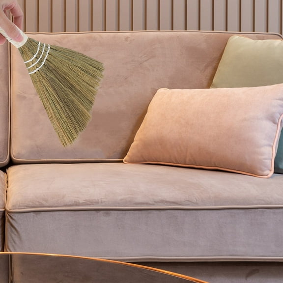 STRANDCHIC Straw Broom with Wood Handle Multi Color for Living Room and Bedroom