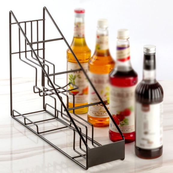 STRANDCHIC Syrup Bottle Displaying Rack Iron Organization for Business Owners 1Pack