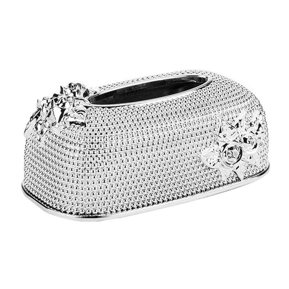 STRANDCHIC Silver Acrylic Tissue Box for Storage, Elegant and 1Pc