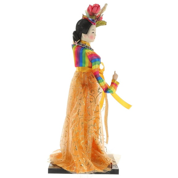 STRANDCHIC Korean Home Decor Korean Traditional Figure Handmade Yellow 1Set for Indoor Display