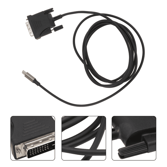 STRANDCHIC Black Type-C to Dvi Cable Adapter Premium PVC Material High Definition Output
