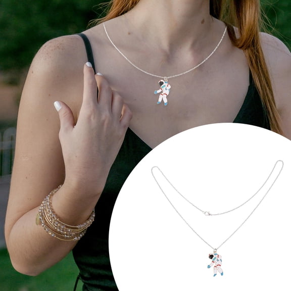 STRANDCHIC Necklace Assorted Color Spaceman Shape 1Set 3.8X2.5CM 60CM In Length