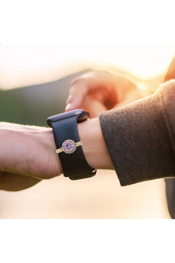 Silicone Watch Band Charms Multi-Color Alloy Decor for Straps