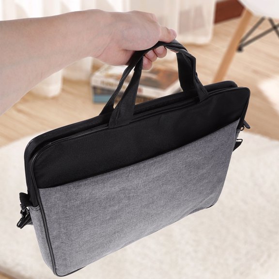 STRANDCHIC Wear Resistant Grey Laptop Organizer Bag with Front Pocket and Water Resistant Material